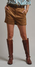 Soft Focus Faux Suede Shorts in Camel - Women's Casual Shorts | Urban Daizy