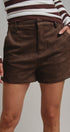 Soft Focus Faux Suede Shorts in Choco Brown - Women's Casual Shorts | Urban Daizy