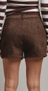 Soft Focus Faux Suede Shorts in Choco Brown - Women's Casual Shorts | Urban Daizy