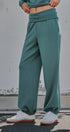 Scuba Knit Foldover Waist Jogger Pants in Dk H Grey - Women's Sweatpants & Joggers | Urban Daizy