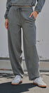 Scuba Knit Barrel Leg Pant with Drawstring in Dk H Grey - Women's Sweatpants & Joggers | Urban Daizy