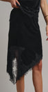 Midnight Lace Velvet Midi Skirt in Black - Women's Midi Skirts | Urban Daizy