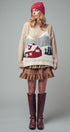 Fuzzy Winter Scene Intarsia Knit Sweater in Taupe - Women's Sweaters | Urban Daizy