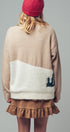 Fuzzy Winter Scene Intarsia Knit Sweater in Taupe - Women's Sweaters | Urban Daizy