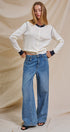 Contrast Trim Knit Button-Front Cardigan in Ivory - Women's Sweaters | Urban Daizy