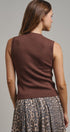 Cadet Charm Napoleon Knit Vest in Chocolate - Women's Sweater Vests | Urban Daizy