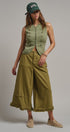 Cadet Charm Napoleon Knit Vest in Olive - Women's Sweater Vests | Urban Daizy