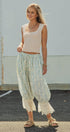 Pointelle Knit Lace Trim Square Neck Tank Top in Lt Khaki - Women's Fashion | Urban Daizy