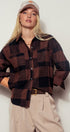 Buffalo Plaid Flannel Western Button Up Shirt in Black - Women's Shirts & Blouses | Urban Daizy