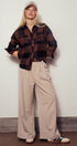 Buffalo Plaid Flannel Western Button Up Shirt in Black - Women's Shirts & Blouses | Urban Daizy