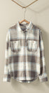 Brushed Plaid Flannel Western Button Up in Truffle - Women's Shirts & Blouses | Urban Daizy