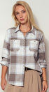 Brushed Plaid Flannel Western Button Up in Truffle - Women's Shirts & Blouses | Urban Daizy