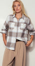 Brushed Plaid Flannel Western Button Up in Truffle - Women's Shirts & Blouses | Urban Daizy
