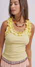 Sweet Ruffle Muse Tank in Butter Yellow - Women's Tops | Urban Daizy