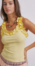 Sweet Ruffle Muse Tank in Butter Yellow - Women's Tops | Urban Daizy