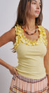 Sweet Ruffle Muse Tank in Butter Yellow - Women's Tops | Urban Daizy