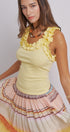 Sweet Ruffle Muse Tank in Butter Yellow - Women's Tops | Urban Daizy