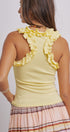 Sweet Ruffle Muse Tank in Butter Yellow - Women's Tops | Urban Daizy