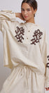 Embroidered Cotton Linen Blouse With Ruffle Collar in Linen - Women's Tops | Urban Daizy
