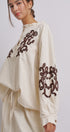Embroidered Cotton Linen Blouse With Ruffle Collar in Linen - Women's Tops | Urban Daizy