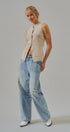 Cotton Knit Button-Front Sweater Vest with Pockets in Khaki - Women's Fashion | Urban Daizy