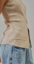 Cotton Knit Button-Front Sweater Vest with Pockets in Khaki - Women's Fashion | Urban Daizy