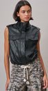 Ground Crew Faux Leather Vest in Black - Women's Vests | Urban Daizy