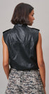 Ground Crew Faux Leather Vest in Black - Women's Vests | Urban Daizy
