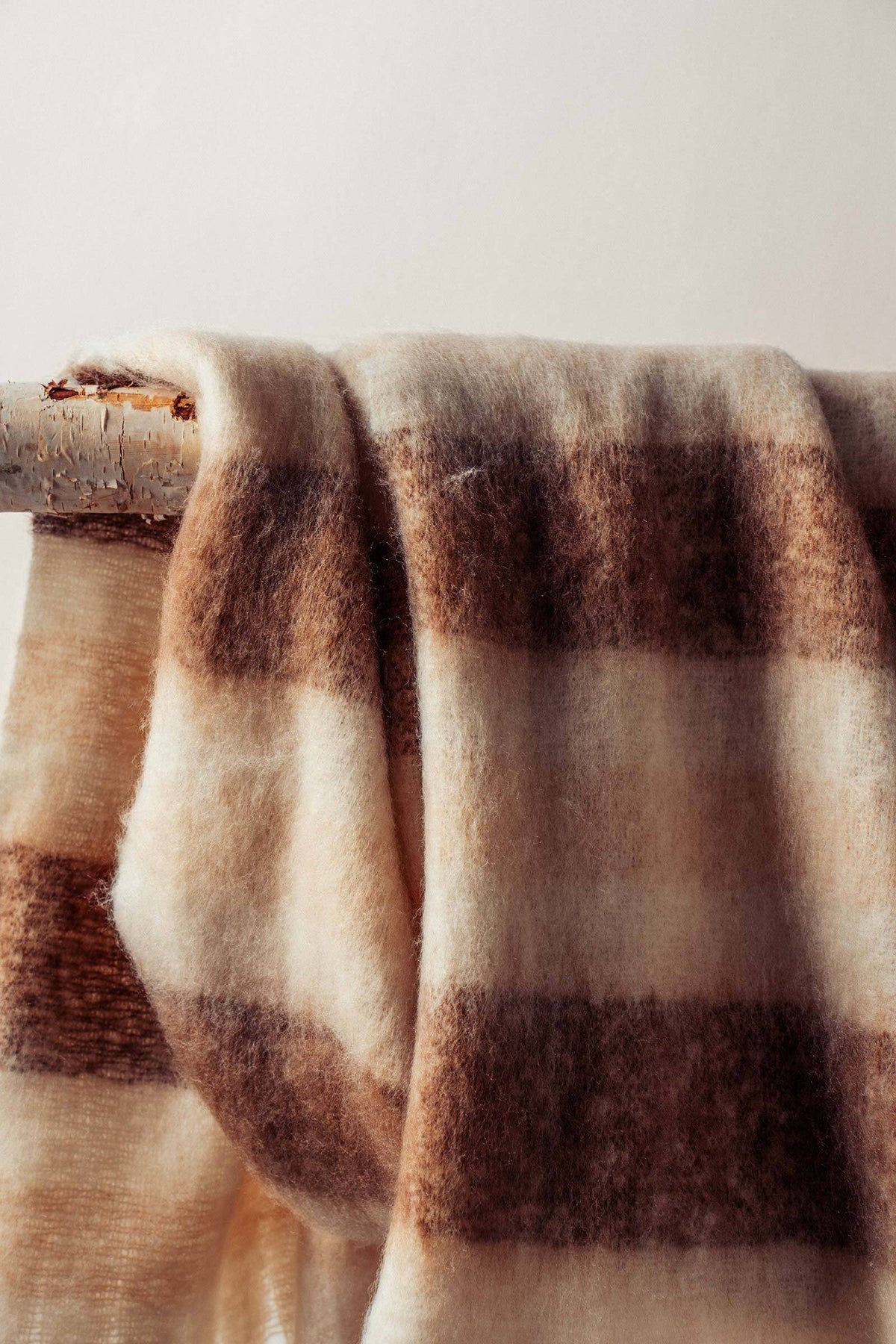 Striped Fringe  Scarf in Brown - Women's Long Scarves | Urban Daizy