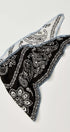 Heirloom Paisley Knitted Triangle Bandana Scarf in Black - Women's Square Scarves | Urban Daizy