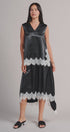 Scalloped Lace Trim Satin Sleeveless Top in Black - Women's Shirts & Blouses | Urban Daizy