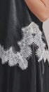 Scalloped Lace Trim Satin Sleeveless Top in Black - Women's Shirts & Blouses | Urban Daizy