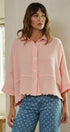 Soft Focus Gauze Button Down Shirt in Pink - Women's Shirts & Blouses | Urban Daizy