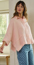 Soft Focus Gauze Button Down Shirt in Pink - Women's Shirts & Blouses | Urban Daizy