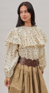 Ditsy Floral Ruffle Yoke Prairie Blouse in Ivory - Women's Blankets | Urban Daizy