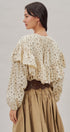 Ditsy Floral Ruffle Yoke Prairie Blouse in Ivory - Women's Blankets | Urban Daizy