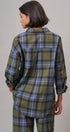 Plaid Cotton Button-Down Collared Shirt in Green - Women's Shirts & Blouses | Urban Daizy