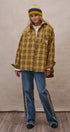 Oversized Plaid Flannel Button Down Shacket in Mustard - Women's Shirts & Blouses | Urban Daizy
