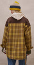 Oversized Plaid Flannel Button Down Shacket in Mustard - Women's Shirts & Blouses | Urban Daizy