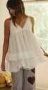 Sunday Soft Lace Babydoll Tank in Ivory - Women's Tunics | Urban Daizy