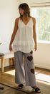 Sunday Soft Lace Babydoll Tank in Ivory - Women's Tunics | Urban Daizy