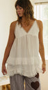 Sunday Soft Lace Babydoll Tank in Ivory - Women's Tunics | Urban Daizy