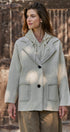 Wool Blend Knit Coat with Zip Hood in Ivory - Women's Coats | Urban Daizy