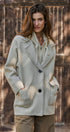 Wool Blend Knit Coat with Zip Hood in Ivory - Women's Coats | Urban Daizy