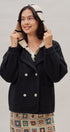 Double Breasted Pea Coat in Black - Women's Coats | Urban Daizy
