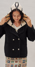 Double Breasted Pea Coat in Black - Women's Coats | Urban Daizy