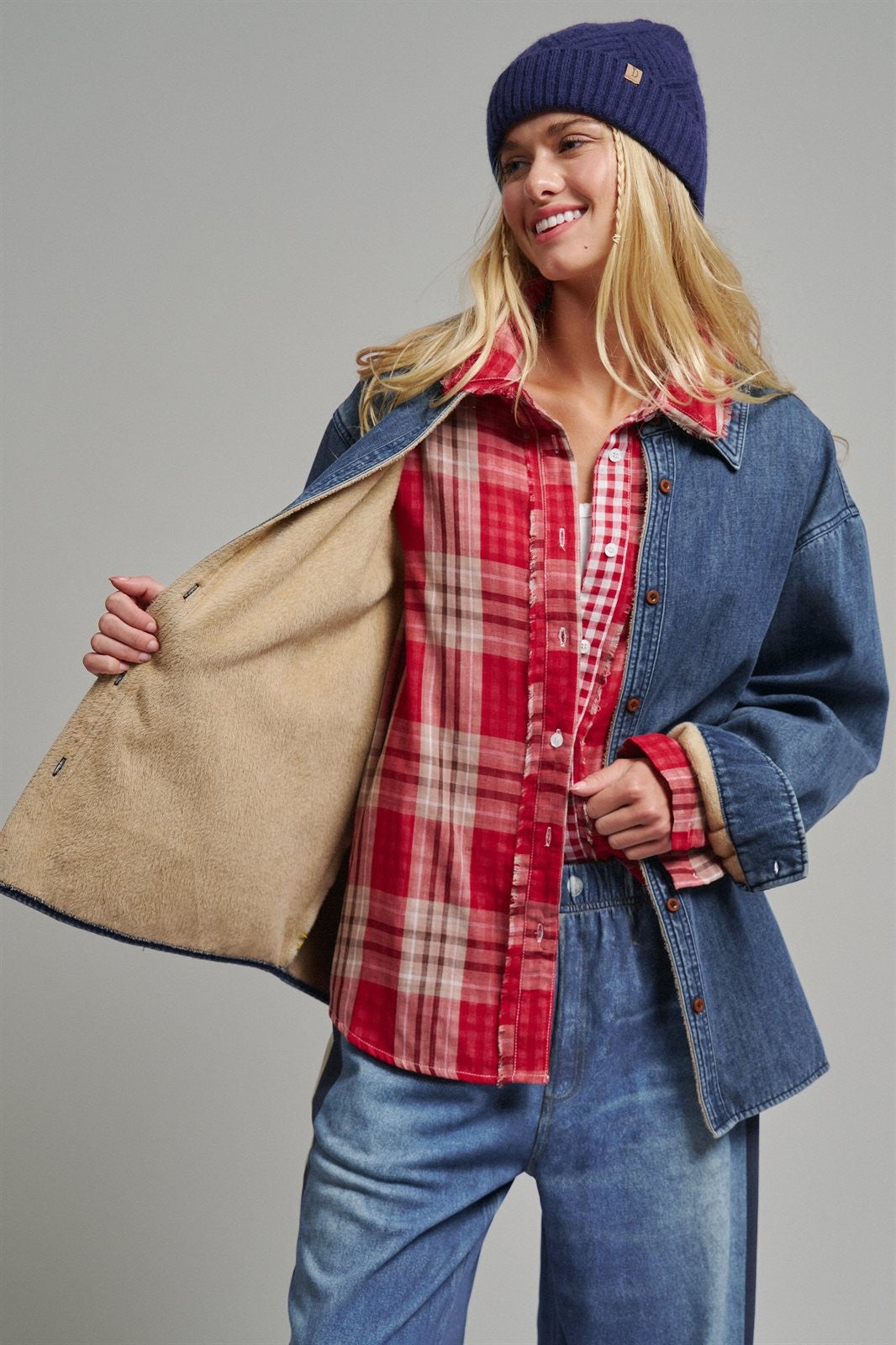 Classic Button-Up Denim Jacket in Denim - Women's Denim Jackets | Urban Daizy