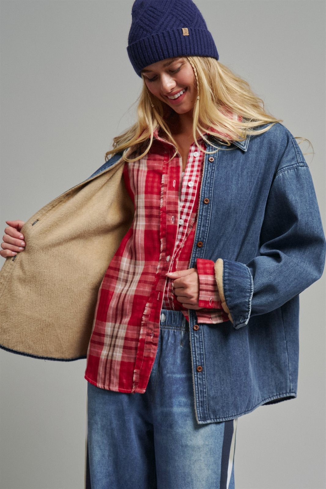 Classic Button-Up Denim Jacket in Denim - Women's Denim Jackets | Urban Daizy