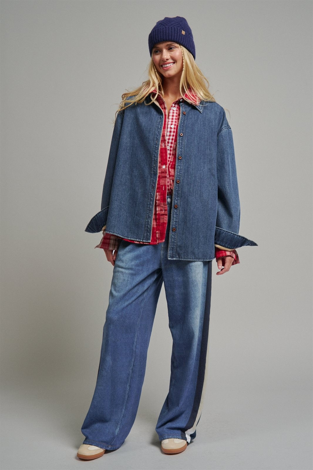 Classic Button-Up Denim Jacket in Denim - Women's Denim Jackets | Urban Daizy