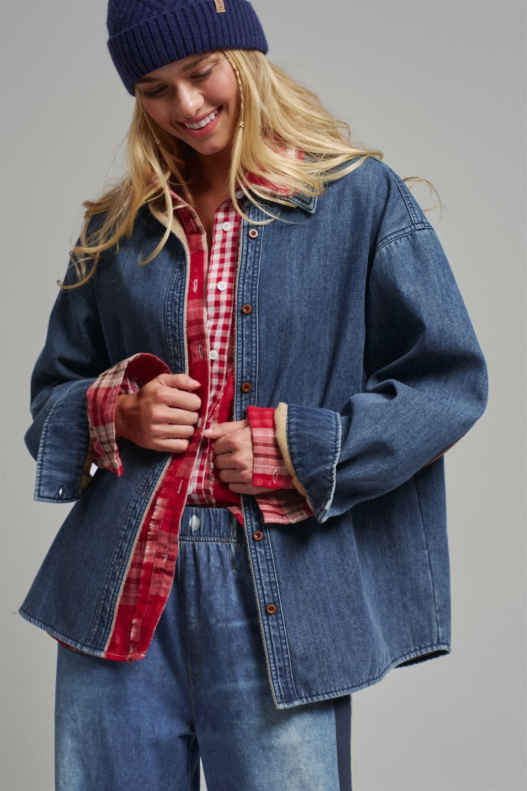 Classic Button-Up Denim Jacket in Denim - Women's Denim Jackets | Urban Daizy